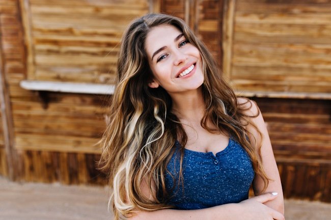 светлые пряди фото