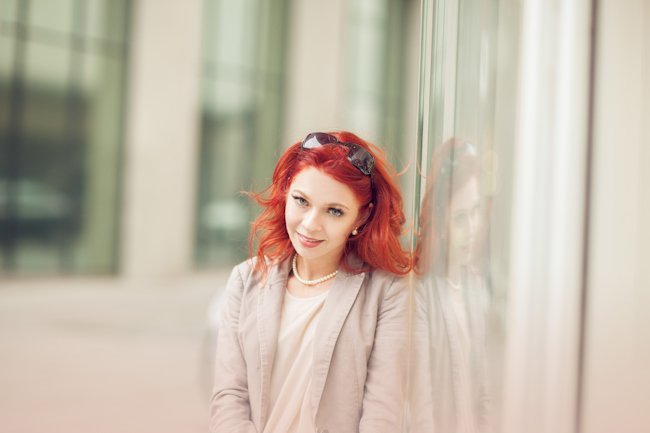 красный цвет волос на фото