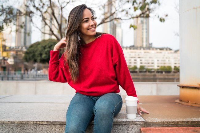 Мелкое мелирование на черные волосы