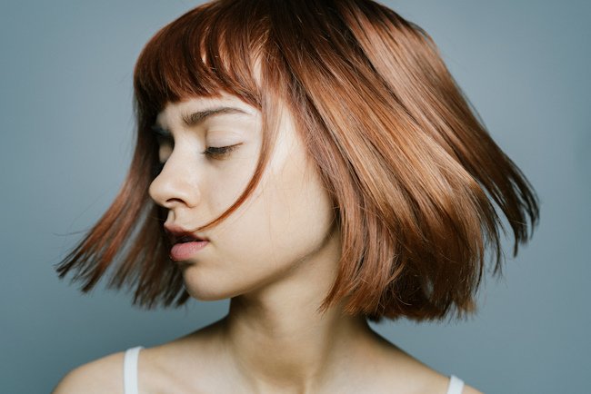 каре на рыжие волосы