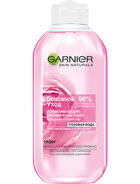 Garnier Тоник для лица успокаивающий с розовой водой Для сухой и чувствительной кожи