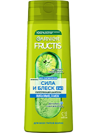 Шампунь 2 в 1 Сила и блеск Fructis Garnier 400 мл: купить у ритейлеров