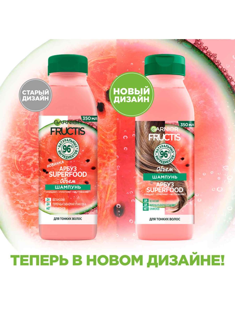 Шампунь для волос Fructis с арбузом из гаммы SuperFood: купить