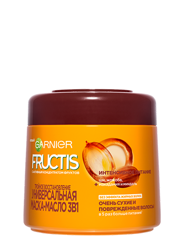 Маска-масло 3 в 1 Тройное восстановление Fructis Garnier: купить у ...