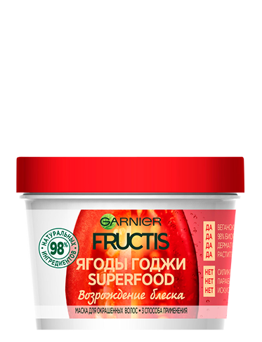 Garnier Fructis SuperFOOD Годжи	МАСКА ДЛЯ ОКРАШЕННЫХ ВОЛОС  