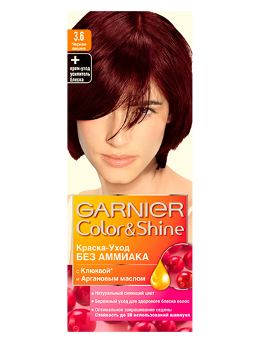 Краска для волос Garnier Color&Shine	3.6 Черная вишня