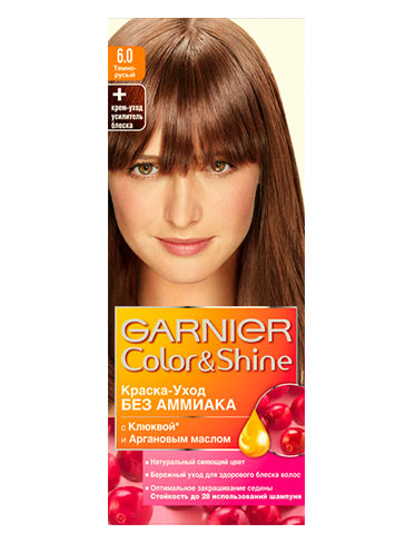 Краска для волос Garnier Color&Shine	6.0 Темно-русый
